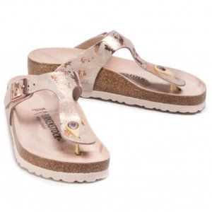 BIRKENSTOCK Women's Gizeh Vintage Metallic Rose Copper Suede sz 8.5